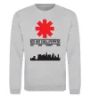 Світшот Red hot chili peppers city Сірий меланж фото