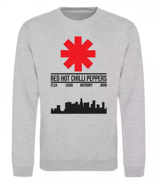 Свитшот Red hot chili peppers city Серый меланж фото