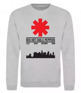 Свитшот RHCP 1991 tour Серый меланж фото