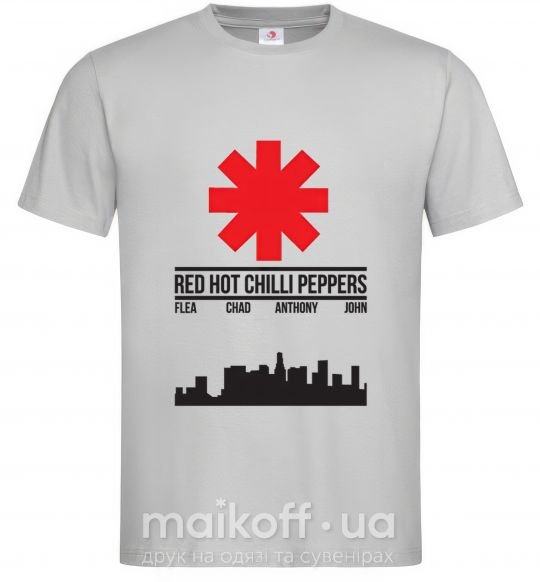 Чоловіча футболка Red hot chili peppers city Сірий фото