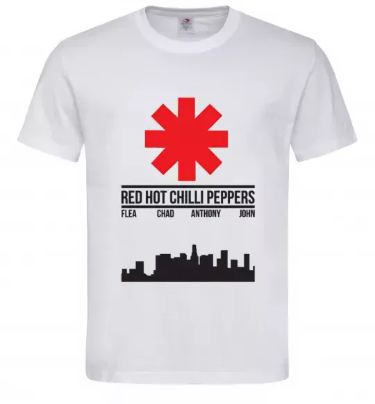 Чоловіча футболка Red hot chili peppers city Білий фото