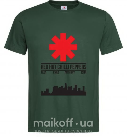 Чоловіча футболка Red hot chili peppers city Темно-зелений фото