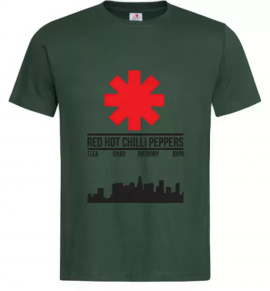 Чоловіча футболка Red hot chili peppers city Темно-зелений фото