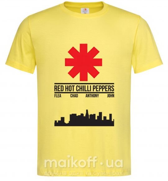 Чоловіча футболка Red hot chili peppers city Лимонний фото