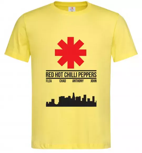 Чоловіча футболка Red hot chili peppers city Лимонний фото