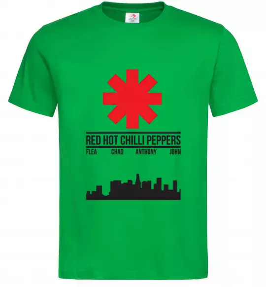 Чоловіча футболка Red hot chili peppers city Зелений фото