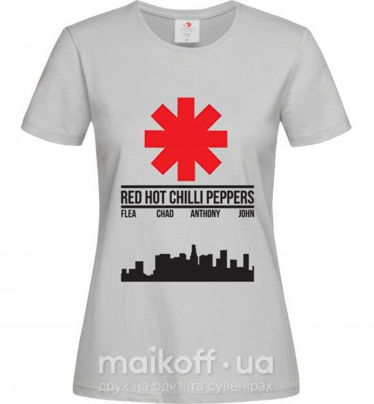 Жіноча футболка Red hot chili peppers city Сірий фото