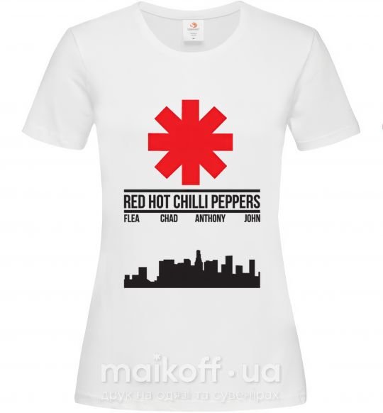 Жіноча футболка Red hot chili peppers city Білий фото