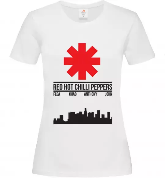 Женская футболка Red hot chili peppers city Белый фото