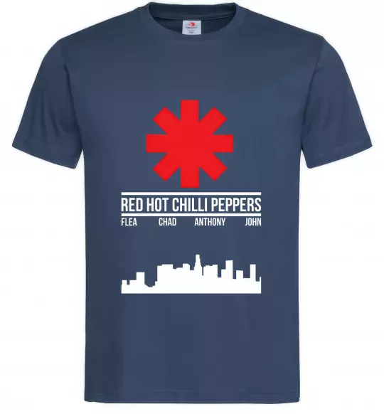 Чоловіча футболка Red hot chili peppers city Темно-синій фото