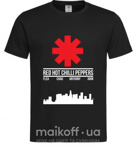 Чоловіча футболка Red hot chili peppers city Чорний фото