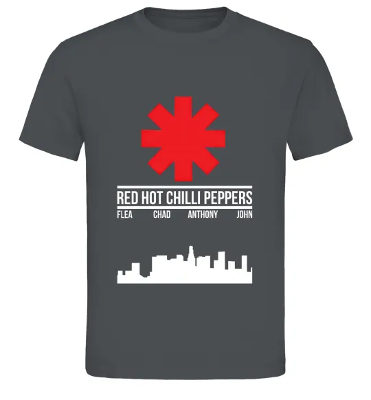 Чоловіча футболка Red hot chili peppers city Графіт фото