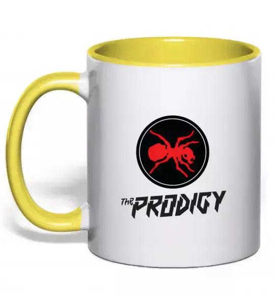 Чашка с цветной ручкой The prodigy Солнечно желтый фото