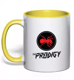 Чашка з кольоровою ручкою The prodigy ant Червоний фото