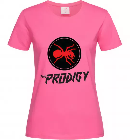 Жіноча футболка The prodigy Яскраво-рожевий фото