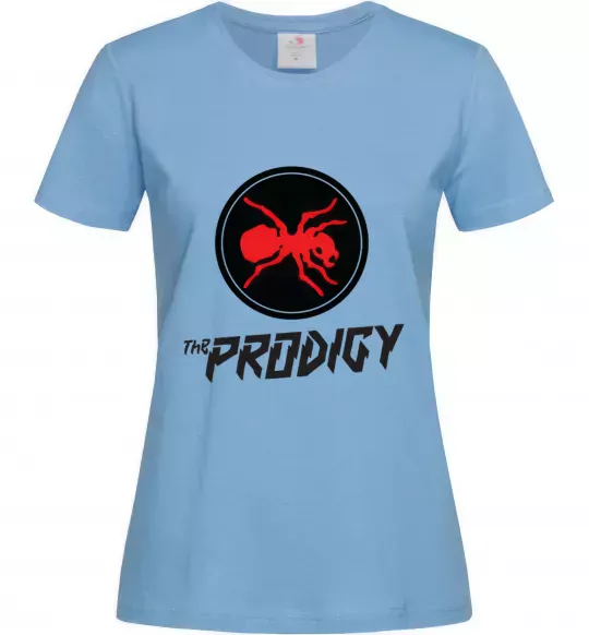 Жіноча футболка The prodigy Блакитний фото