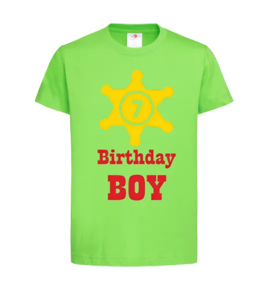 Детская футболка Birthday Boy Лаймовый фото