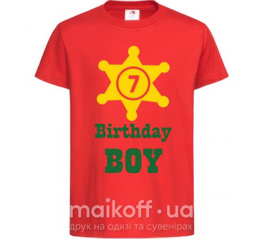 Детская футболка Birthday Boy Красный фото
