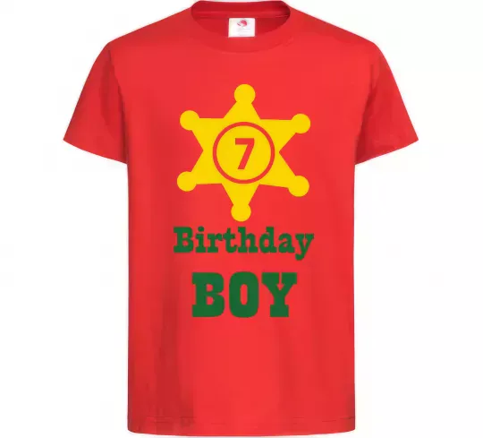 Детская футболка Birthday Boy Красный фото