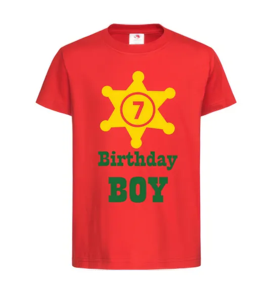 Детская футболка Birthday Boy Красный фото