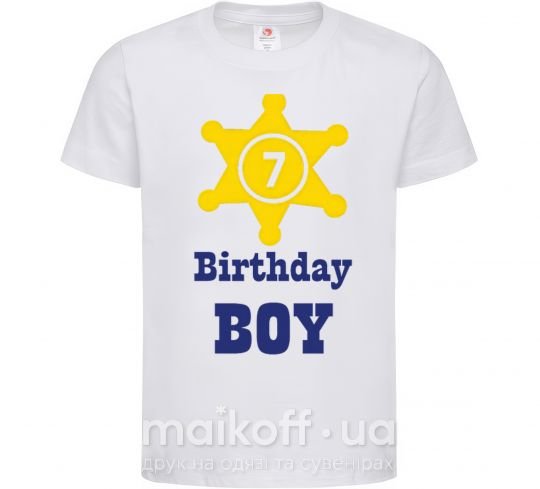 Дитяча футболка Birthday Boy Білий фото