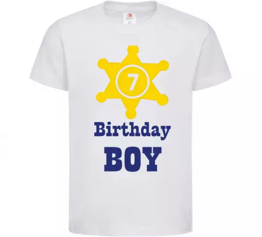 Детская футболка Birthday Boy Белый фото