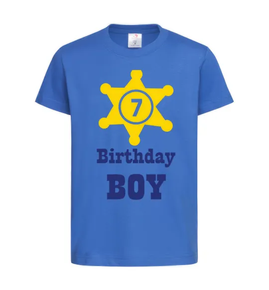 Детская футболка Birthday Boy Ярко-синий фото