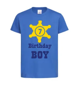 Детская футболка Birthday Boy Ярко-синий фото