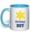 Чашка з кольоровою ручкою Birthday Boy Блакитний Чашка з кольоровою ручкою Birthday Boy Блакитний фото