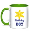 Чашка з кольоровою ручкою Birthday Boy Зелений Чашка з кольоровою ручкою Birthday Boy Зелений фото