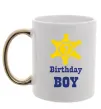 Чашка з кольоровою ручкою Birthday Boy Золото Чашка з кольоровою ручкою Birthday Boy Золото фото