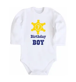 Дитячий бодік Birthday Boy Білий фото
