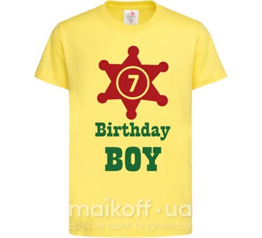 Дитяча футболка Birthday Boy Лимонний фото