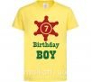 Детская футболка Birthday Boy Лимонный фото
