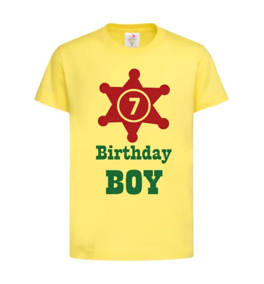 Детская футболка Birthday Boy Лимонный фото