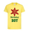 Детская футболка Birthday Boy Лимонный фото