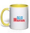 Чашка с цветной ручкой Big brother Солнечно желтый фото