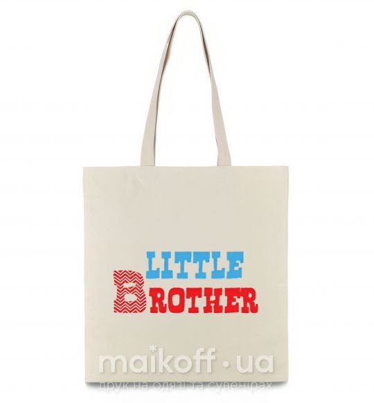 Эко-сумка Little brother Бежевый фото