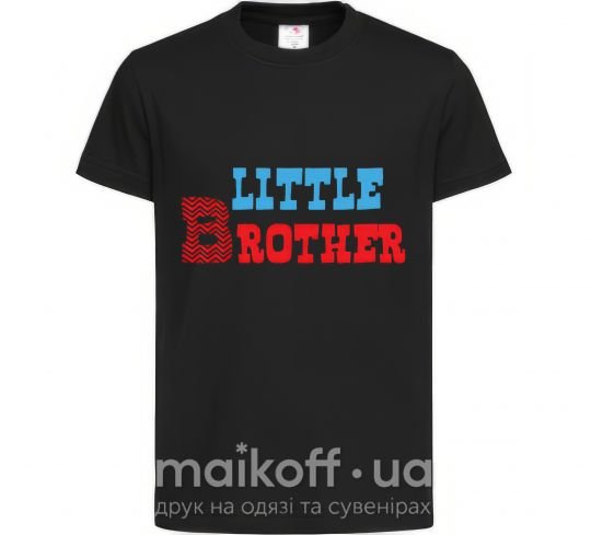 Дитяча футболка Little brother Чорний фото