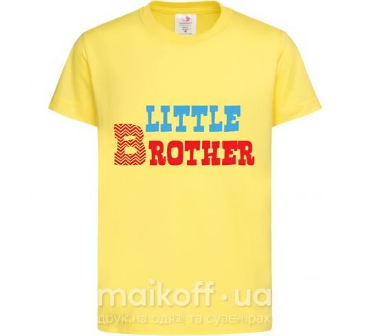 Детская футболка Little brother Лимонный фото