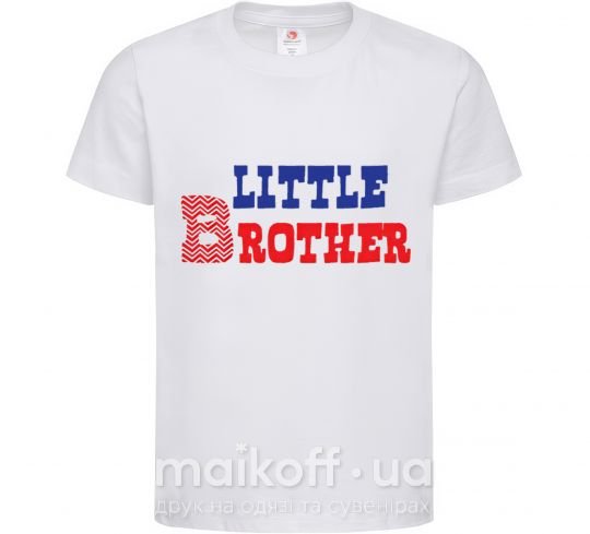 Дитяча футболка Little brother Білий фото