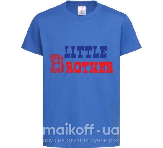 Дитяча футболка Little brother Яскраво-синій фото
