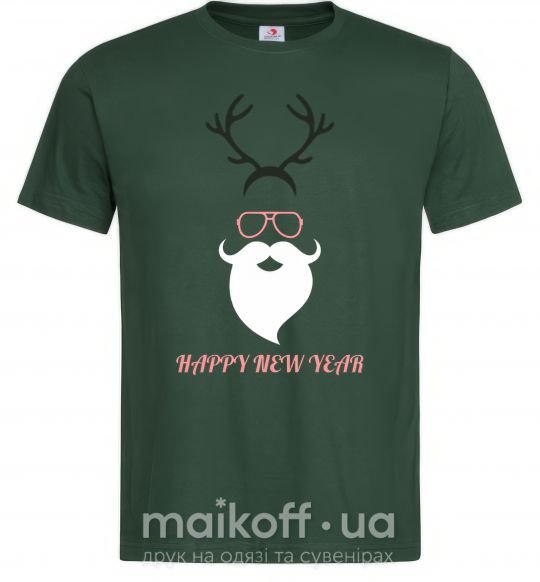 Мужская футболка Hipsta new year Темно-зеленый фото