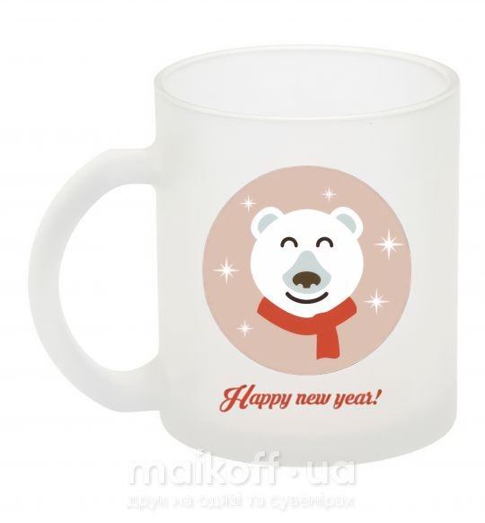 Чашка стеклянная New year teddy round Фроузен фото