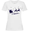 Жіноча футболка I BELIEVE IN SANTA Білий Жіноча футболка I BELIEVE IN SANTA Білий фото