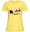 Женская футболка I BELIEVE IN SANTA Лимонный фото
