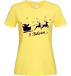 Жіноча футболка I BELIEVE IN SANTA Лимонний Жіноча футболка I BELIEVE IN SANTA Лимонний фото