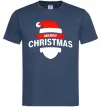 Мужская футболка Merry Christmas santa hat Темно-синий фото