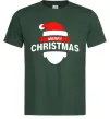 Мужская футболка Merry Christmas santa hat Темно-зеленый фото