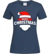 Женская футболка Merry Christmas santa hat Темно-синий Женская футболка Merry Christmas santa hat Темно-синий фото